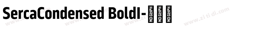 SercaCondensed BoldI字体转换